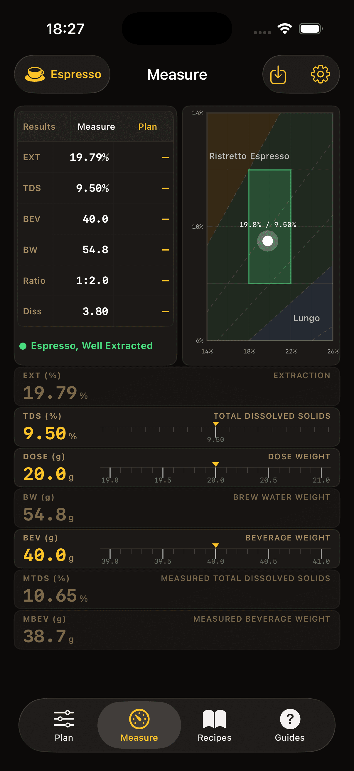 Brewmetric app screenshot on iPhone